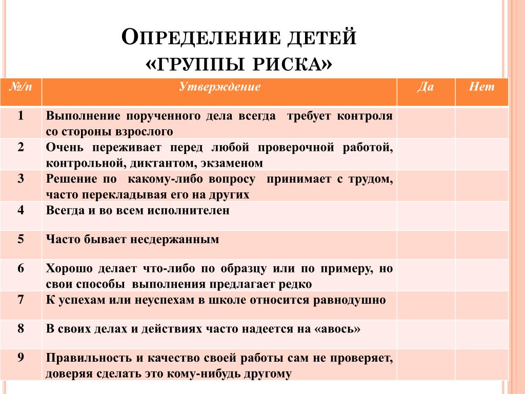 Программа группа риска в школе