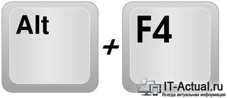 Комбинация клавиш Alt + F4