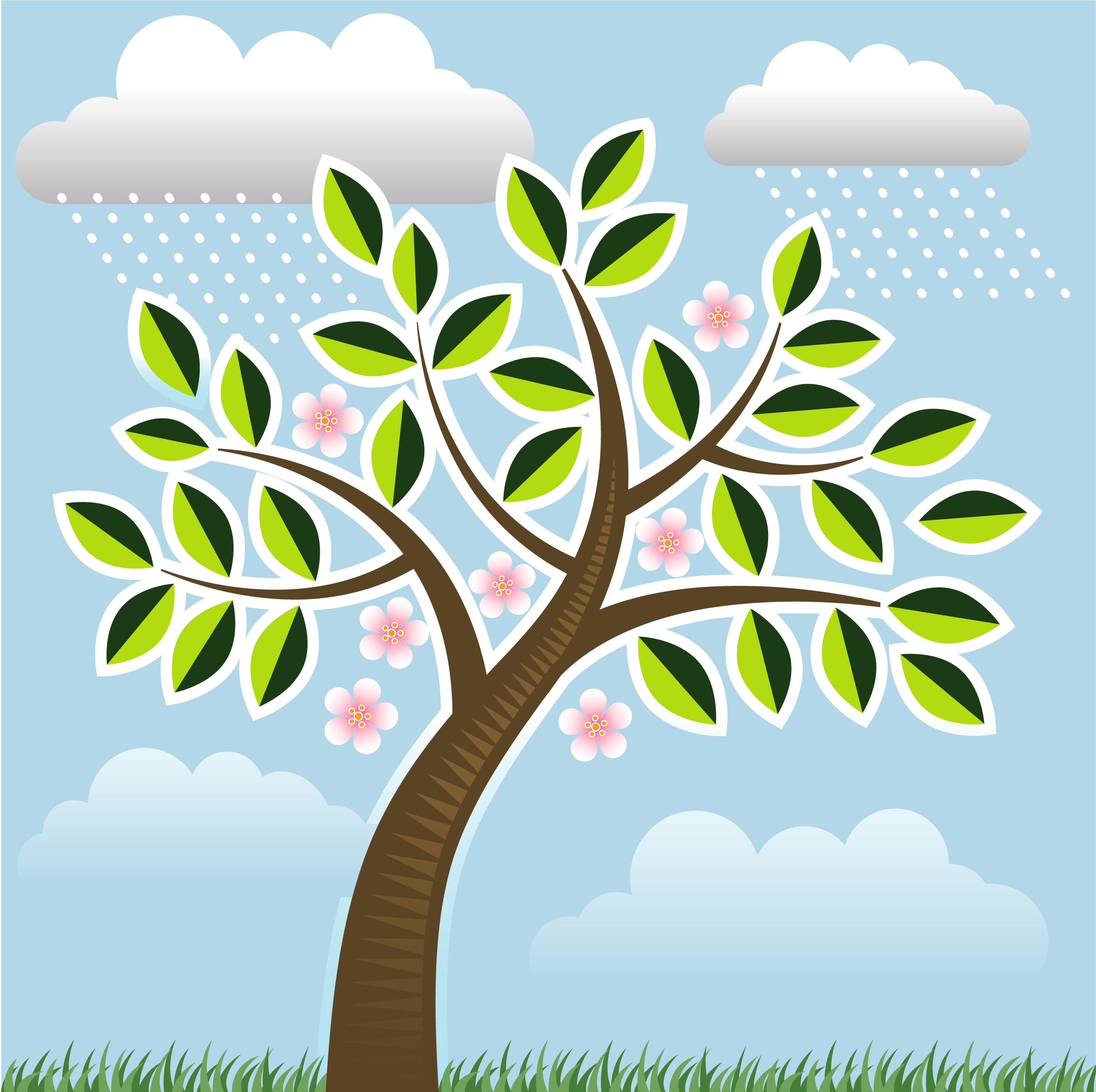 Весеннее дерево для детей детского сада