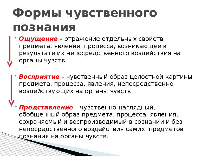 1 отображение целостного образа непосредственно воздействующего предмета