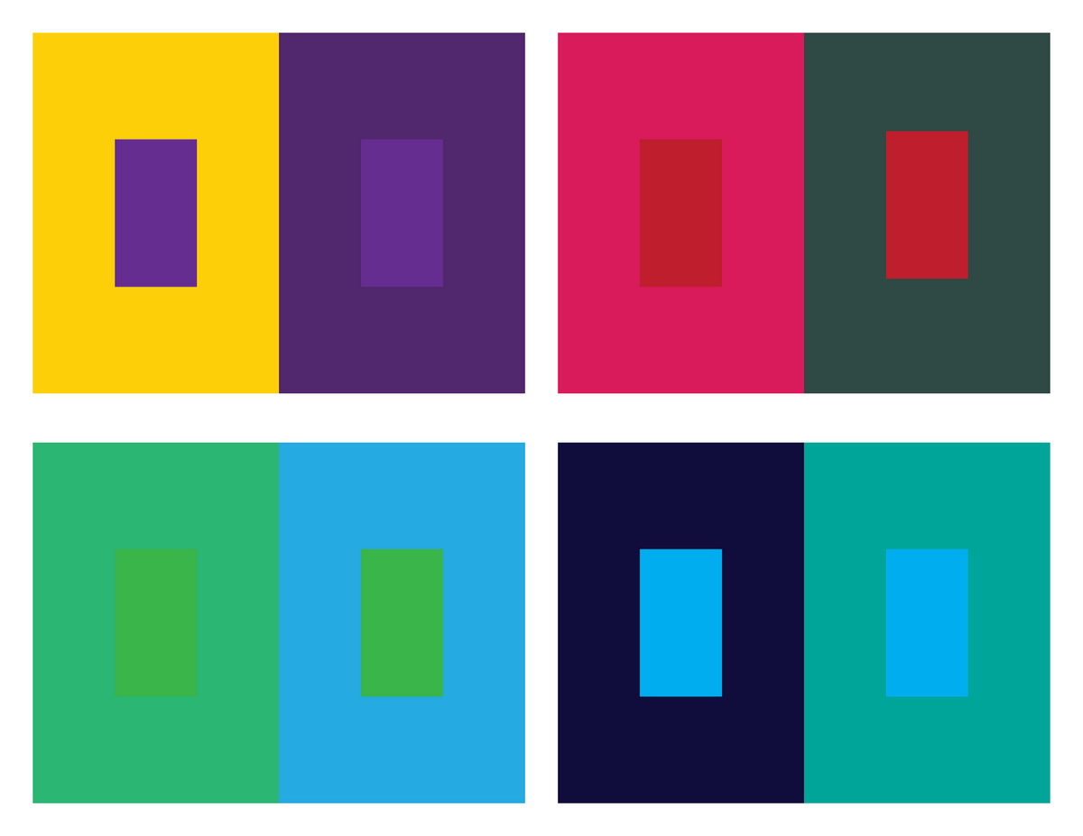 Разные восприятия цветов. Симультанный контраст Иттен. 5. Симультанный контраст. Цветовой контраст. Цветные квадраты.