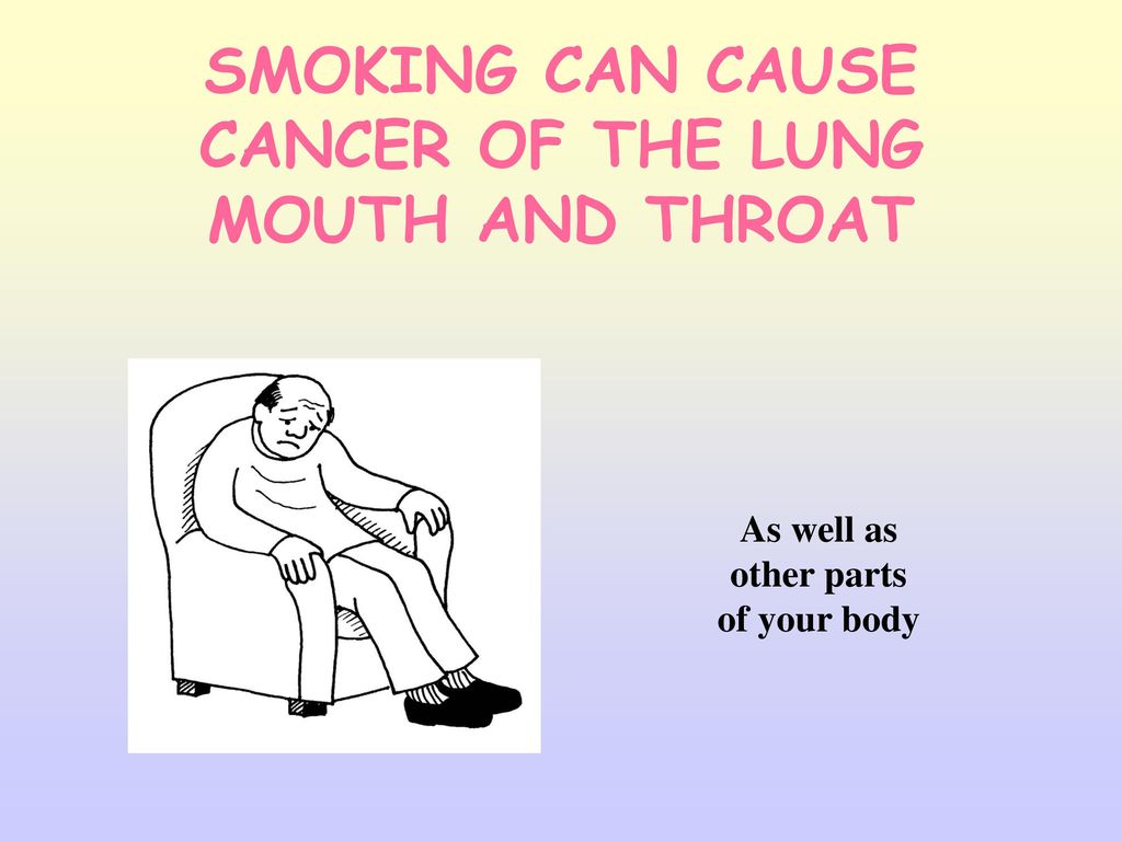 SMOKING CAN CAUSE CANCER OF THE LUNG MOUTH AND THROAT