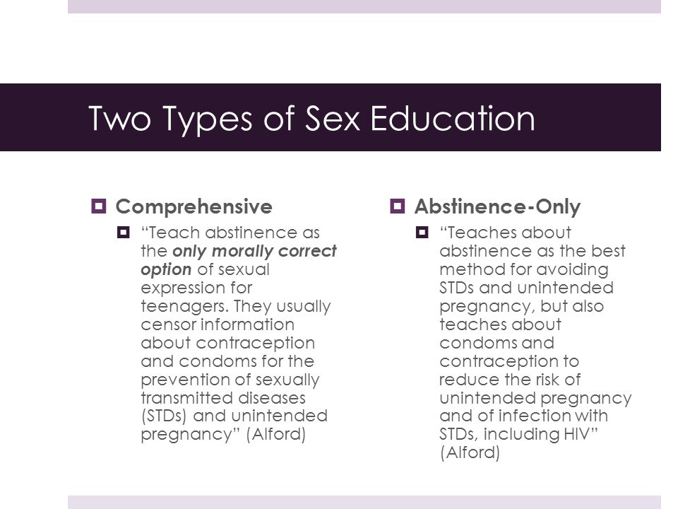 Two Types of Sex Education