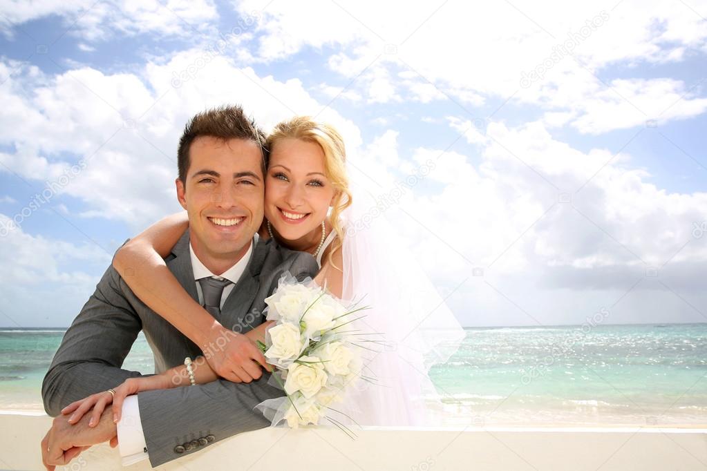 depositphotos 27923065 stock photo just married couple leaning on