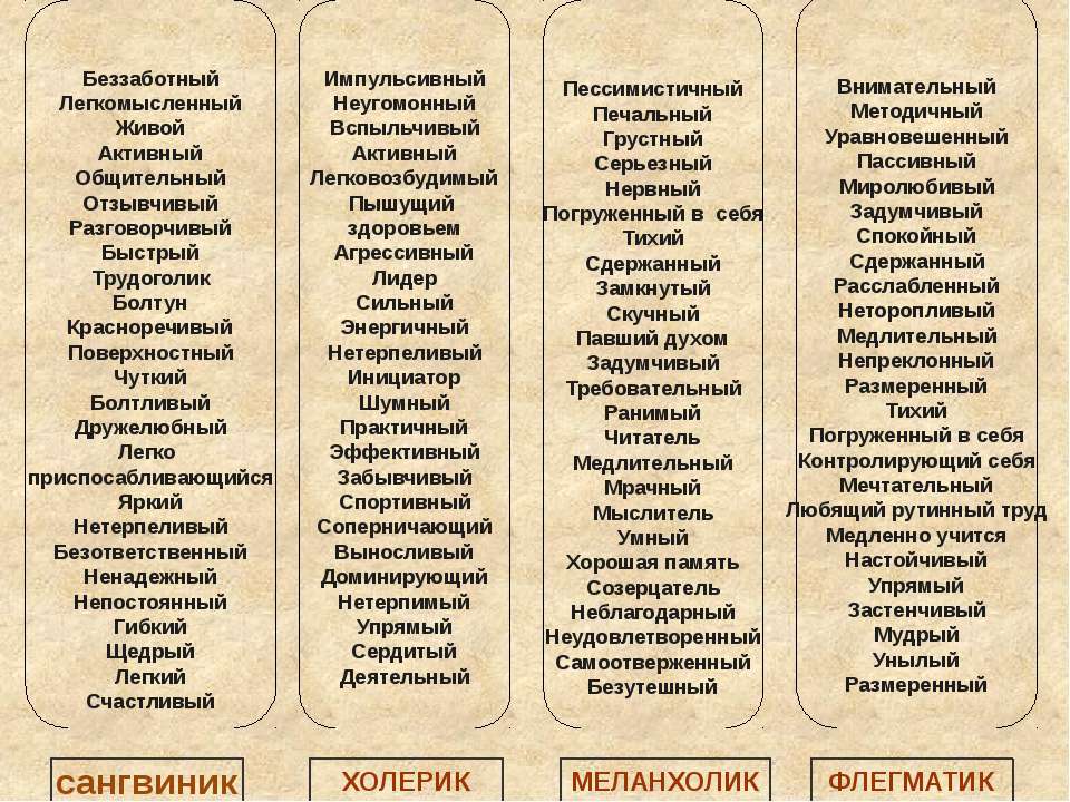 Темперамент и профессия презентация