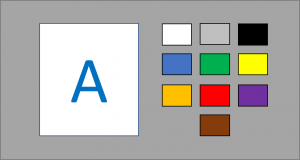 Synesthesia tests: Color picker with a subset of colors